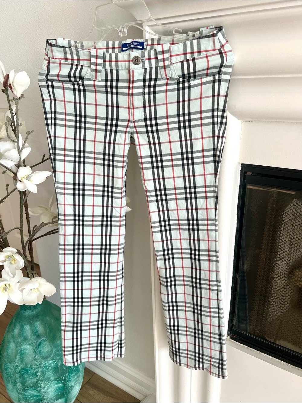Burberry London light blue Plaid Pants